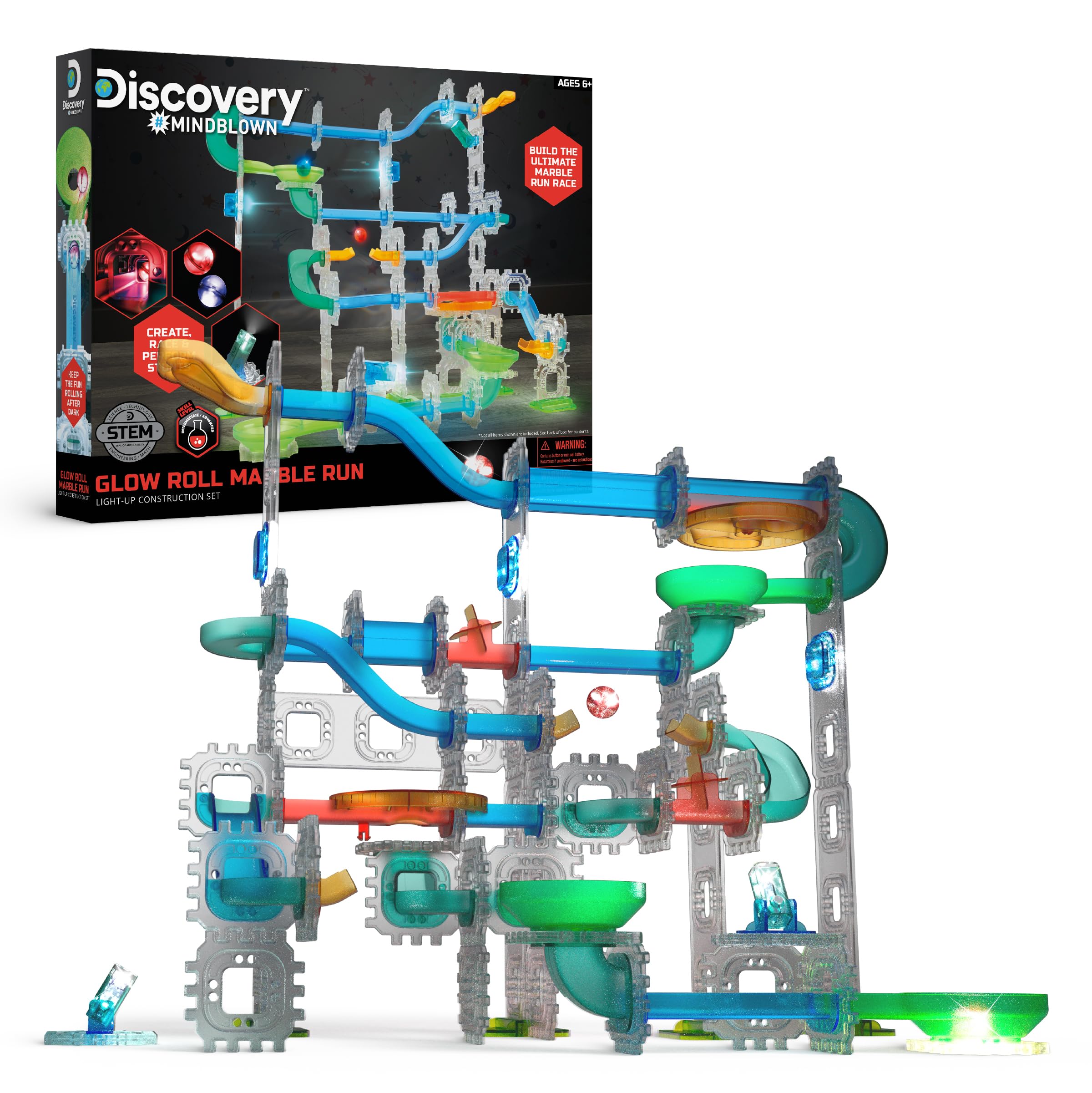 Amazon.com: Discovery Marble Run Race Track – 92-Piece Light-Up